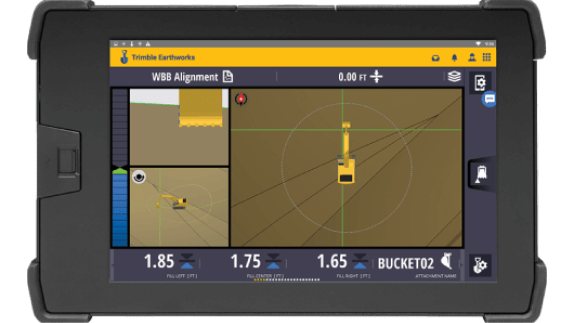 tablet displaying a software